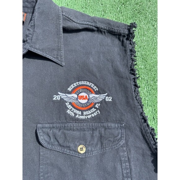 Biketoberfest 10th Anniversary Bike Week Daytona Beach Button Up 2002 Men’s XXL - Picture 4 of 8